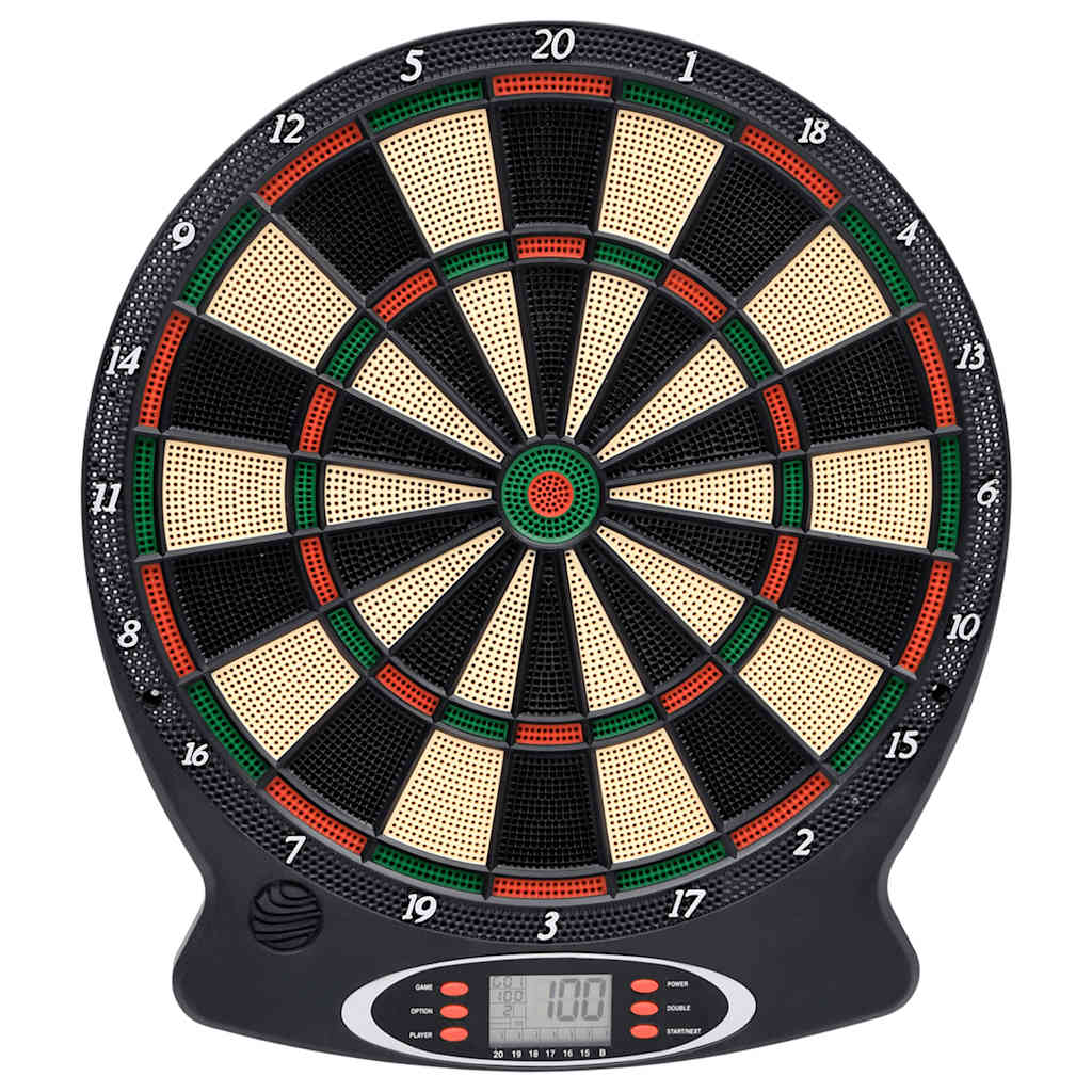 Electric Dartboard with Darts, Black Polypropylene
