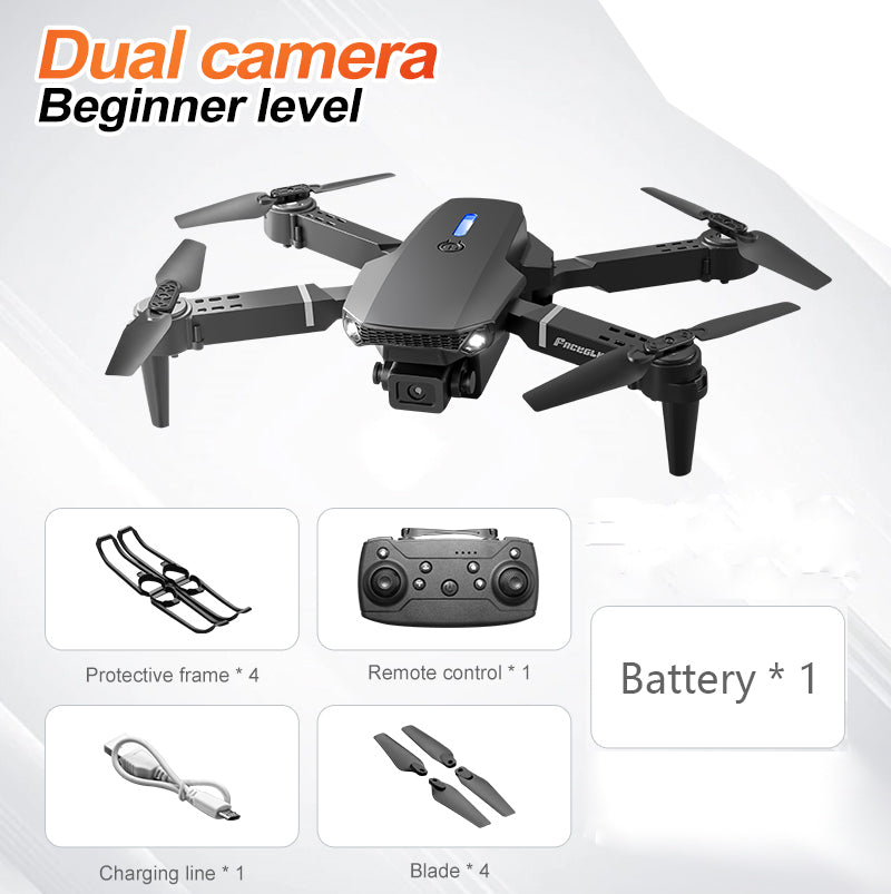 E88 Dual Camera Drone, WiFi FPV Double Folding RC Quadcopter Altitude Hold, Remote Control Toy For Beginners, Ideal Men's Gift For Outdoor Fun, Great For Christmas, Halloween, And Thanksgiving