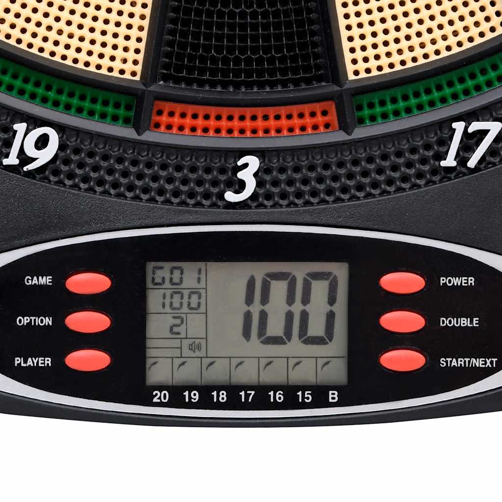 Electric Dartboard with Darts, Black Polypropylene
